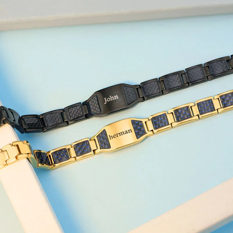Custom Photo Stainless Steel Men’s ID Bracelet Gift