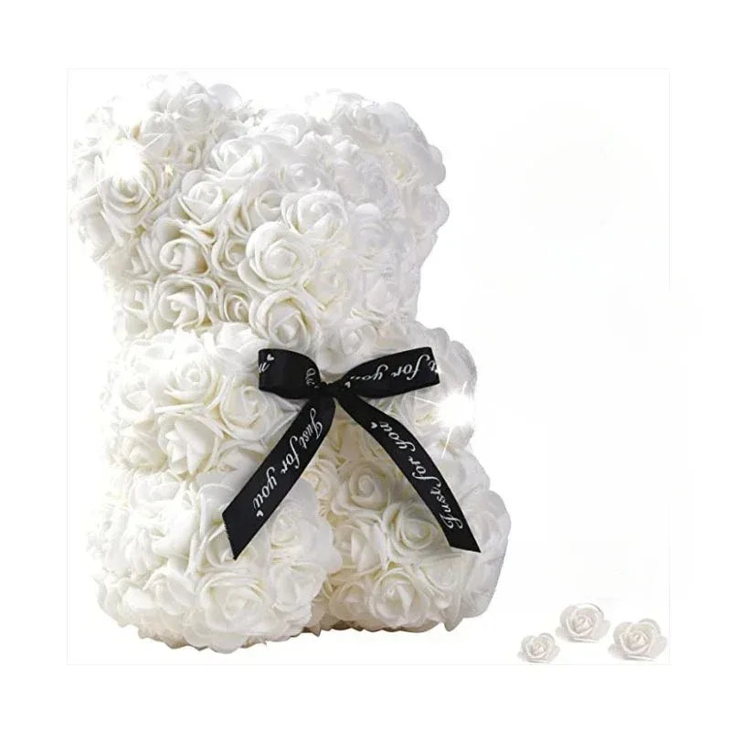 Artificial Rose Teddy Bear Gift For Mom And Home Decor