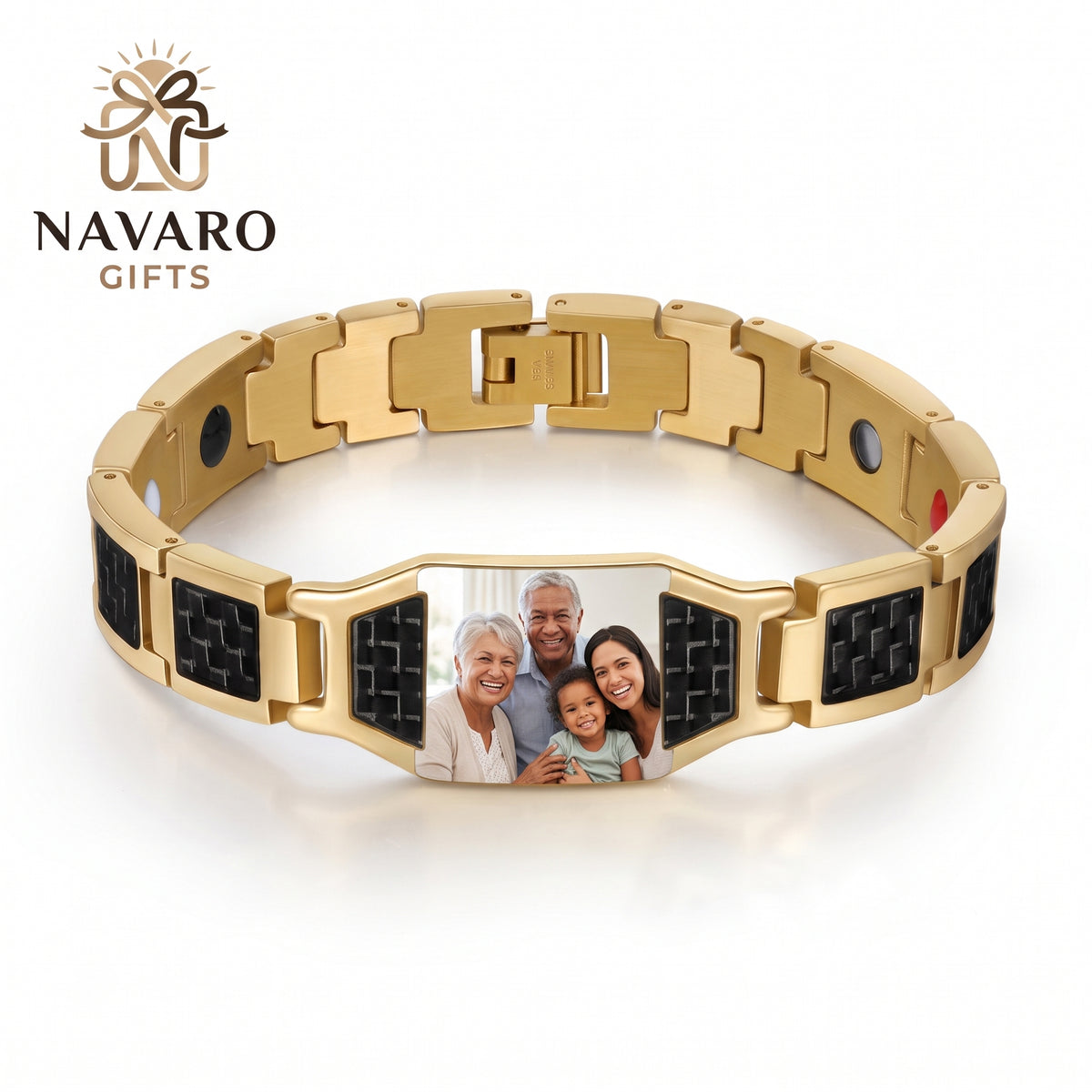 Custom Photo Stainless Steel Men’s ID Bracelet Gift