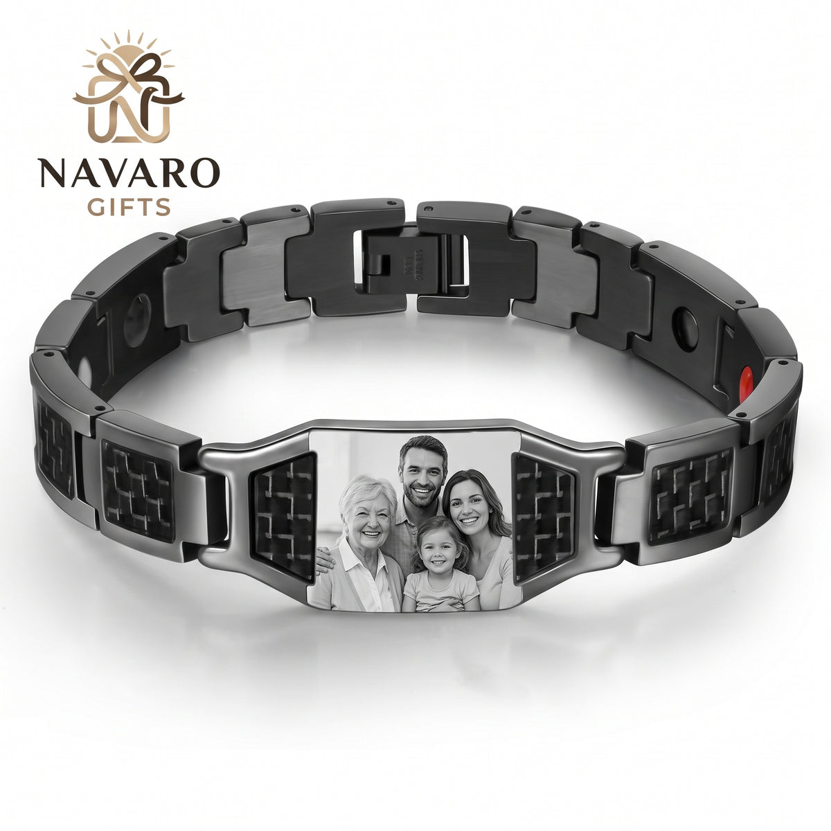Custom Photo Stainless Steel Men’s ID Bracelet Gift